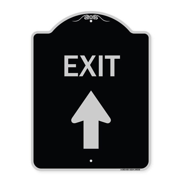 Signmission Exit Exit with Up Arrow Heavy-Gauge Aluminum Architectural Sign, 24" H, 18" L, BS-1824-24030 A-DES-BS-1824-24030 - main